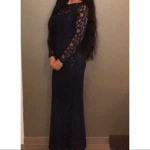Marina Long Sleeve Lace gown